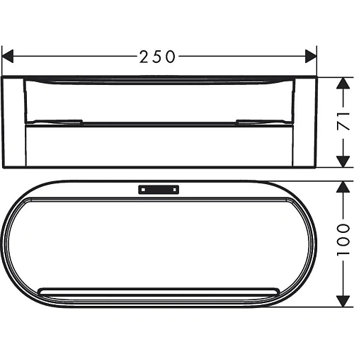 Контейнер Hansgrohe WallStoris глубокая 27912700, матовый белый Контейнер Hansgrohe WallStoris глубокая 27912700, матовый белый