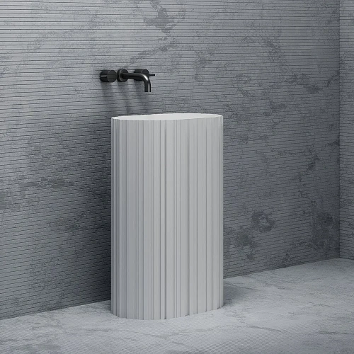 Раковина ABBER Stein AS2551-H отдельностоящая, белая матовая Раковина ABBER Stein AS2551-H отдельностоящая, белая матовая