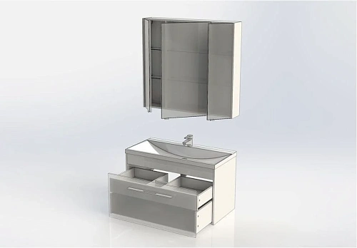 Комплект мебели Aquanet Августа 100 белый 00225238 Комплект мебели Aquanet Августа 100 белый 00225238