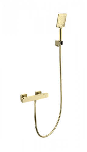 Смеситель для душа Wonzon & Woghand с термостатом, брашированное золото (WW-B2062-A-BG) Смеситель для душа Wonzon & Woghand с термостатом, брашированное золото (WW-B2062-A-BG)