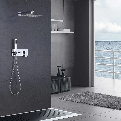 Душевая система ABBER Daheim AF8218 скрытого монтажа без излива, хром Душевая система ABBER Daheim AF8218 скрытого монтажа без излива, хром