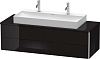 Картинка анонса товара «тумба под раковину duravit xsquare xs4915m4040 140 см черный глянцевый»