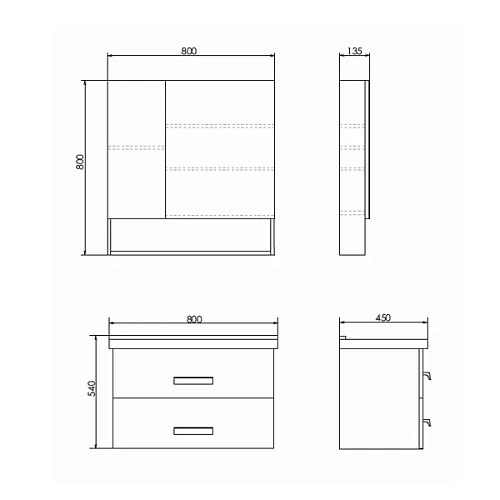 Зеркальный шкаф Comforty Парма-80 00004143489 дуб дымчатый Зеркальный шкаф Comforty Парма-80 00004143489 дуб дымчатый