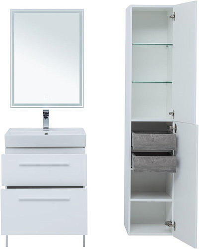 Тумба под раковину Aquanet Nova 60 белый (2 ящика) 00242279 Тумба под раковину Aquanet Nova 60 белый (2 ящика) 00242279