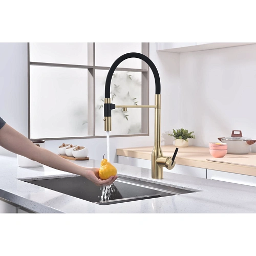 Смеситель для кухни Paulmark Magneto One светлое золото Ma213188-LG Смеситель для кухни Paulmark Magneto One светлое золото Ma213188-LG