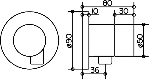 Вентиль запорный Keuco IXMO 59557070101 Вентиль запорный Keuco IXMO 59557070101