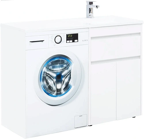 Тумба под раковину Aquanet Токио 58 белый (напольная, 1 ящик, 2 дверцы) 00237745 Тумба под раковину Aquanet Токио 58 белый (напольная, 1 ящик, 2 дверцы) 00237745