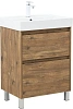 Тумба с раковиной Aquanet Nova Lite 2.0 60 00348191 напольная дуб рустикальный