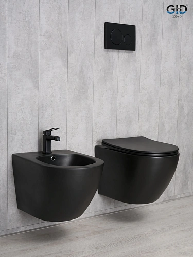 Унитаз подвесной Gid Bm2198 62226Y черный матовый 49x36x35.5 с крышкой микролифт Унитаз подвесной Gid Bm2198 62226Y черный матовый 49x36x35.5 с крышкой микролифт