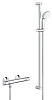 Картинка анонса товара «смеситель для душа grohe quickfix precision flow с душевым гарнитуром, хром (34842000) термостат»