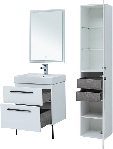 Тумба под раковину Aquanet Nova 60 белый (2 ящика) 00242279 Тумба под раковину Aquanet Nova 60 белый (2 ящика) 00242279