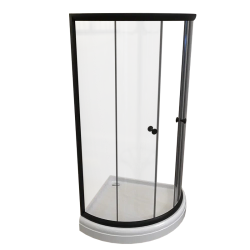 Душевой уголок Radomir Найт 110 1-09-6-0-0-0050 радиальный, стекла прозрачные, профиль черный Душевой уголок Radomir Найт 110 1-09-6-0-0-0050 радиальный, стекла прозрачные, профиль черный