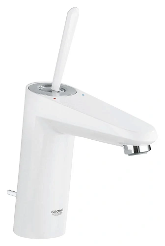Смеситель для раковины GROHE Eurodisc Joy с донным клапаном, средний излив, белая луна (23427LS0) Смеситель для раковины GROHE Eurodisc Joy с донным клапаном, средний излив, белая луна (23427LS0)