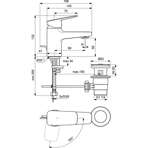 Смеситель для раковины Ideal Standard CERAPLAN BD203AA Смеситель для раковины Ideal Standard CERAPLAN BD203AA