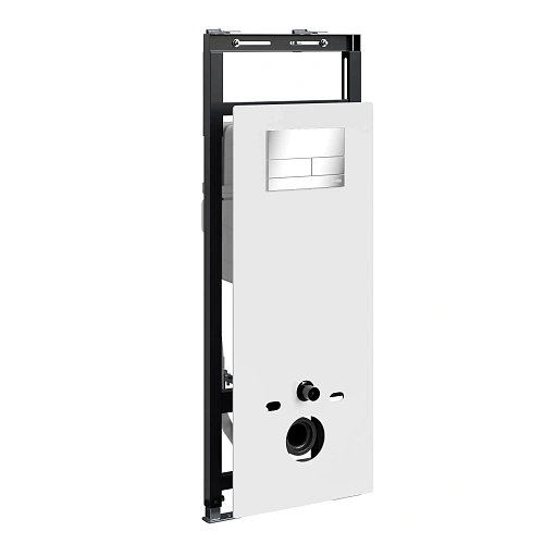 Инсталляция для унитаза WasserKRAFT Salm 27TLT.010.ME.WH.CH04 с клавишей смыва хром Инсталляция для унитаза WasserKRAFT Salm 27TLT.010.ME.WH.CH04 с клавишей смыва хром