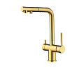 Смеситель для кухни Paulmark SERPENTINE брашированное золото Se213222-BG Смеситель для кухни Paulmark SERPENTINE брашированное золото Se213222-BG