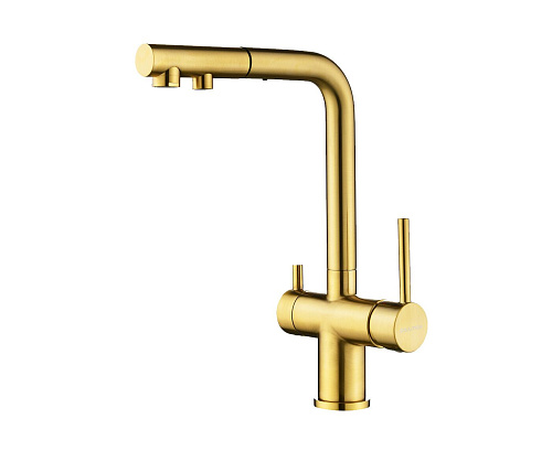 Смеситель для кухни Paulmark SERPENTINE брашированное золото Se213222-BG Смеситель для кухни Paulmark SERPENTINE брашированное золото Se213222-BG