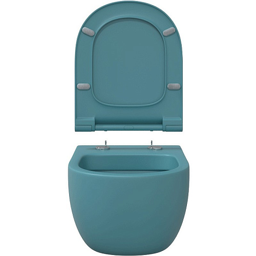 Унитаз подвесной BERGES EGO XL матовый синий Rimless 54 см, сиденье дюропласт, микролифт, быстросъем 082140 Унитаз подвесной BERGES EGO XL матовый синий Rimless 54 см, сиденье дюропласт, микролифт, быстросъем 082140