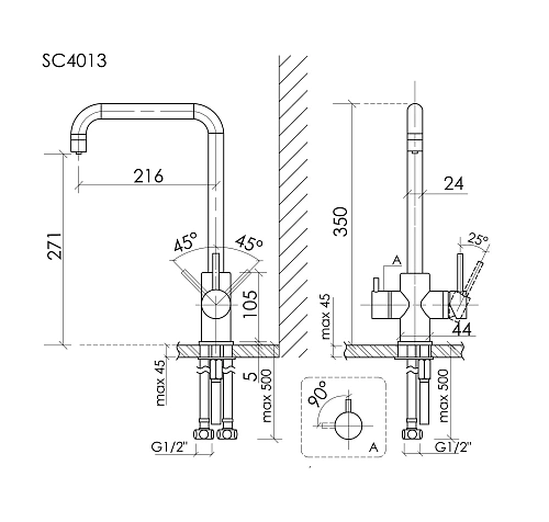 Смеситель для кухни SANCOS Vela SC4013GG с возможностью подключения фильтра, вороненая сталь Смеситель для кухни SANCOS Vela SC4013GG с возможностью подключения фильтра, вороненая сталь