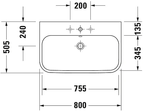 Раковина Duravit Happy D.2 2318800027 Раковина Duravit Happy D.2 2318800027