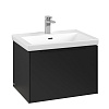 Картинка анонса товара «тумба под раковину villeroy &amp; boch subway 3.0 с подсветкой volcano black / volcano black c575l1vl»