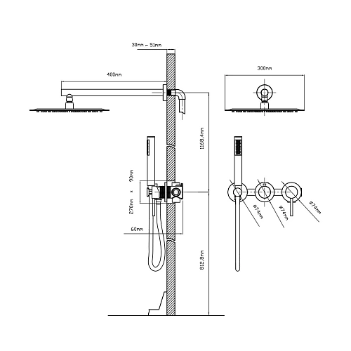 Душевая система Vincea Groove VSFW-4G01BG4 встраиваемый, 2 режима, 30см верх душ, брашированное золо Душевая система Vincea Groove VSFW-4G01BG4 встраиваемый, 2 режима, 30см верх душ, брашированное золо