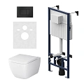 Комплект унитаза AM.PM Gem IS70238.901701 с инсталляцией, сиденьем микролифт и клавишей смыва Комплект унитаза AM.PM Gem IS70238.901701 с инсталляцией, сиденьем микролифт и клавишей смыва