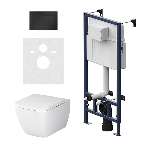 Комплект унитаза AM.PM Gem IS70238.901701 с инсталляцией, сиденьем микролифт и клавишей смыва Комплект унитаза AM.PM Gem IS70238.901701 с инсталляцией, сиденьем микролифт и клавишей смыва