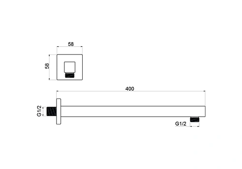 Кронштейн верхнего душа Aquatek AQ2177CR Хром Кронштейн верхнего душа Aquatek AQ2177CR Хром