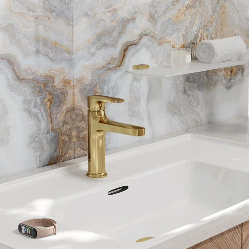 Смеситель для раковины WasserKRAFT Neckar 2103 золото Смеситель для раковины WasserKRAFT Neckar 2103 золото