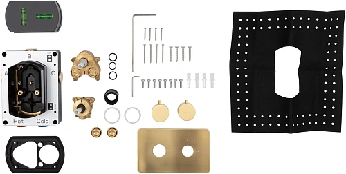 Смеситель для ванны Allen Brau Priority 5.3U123-GB (с внутренней частью, 3 выхода) золото браш Смеситель для ванны Allen Brau Priority 5.3U123-GB (с внутренней частью, 3 выхода) золото браш