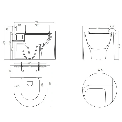 Унитаз подвесной Salini GEMELLI 240121MF S-Stone из искусственного камня Унитаз подвесной Salini GEMELLI 240121MF S-Stone из искусственного камня