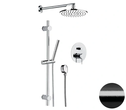 Душевая система Remer X Style X09S01OСFP, черный брашированный хром Душевая система Remer X Style X09S01OСFP, черный брашированный хром