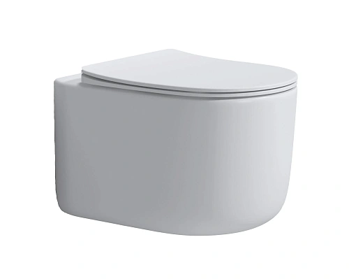 Унитаз подвесной Boheme Flow 969-SET-MW матовый белый с крышкой Унитаз подвесной Boheme Flow 969-SET-MW матовый белый с крышкой