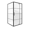 Картинка анонса товара «душевой уголок niagara nova ng-0200-08 black (1000х1000х1950) квадратная, дверь распашная _02000831black»