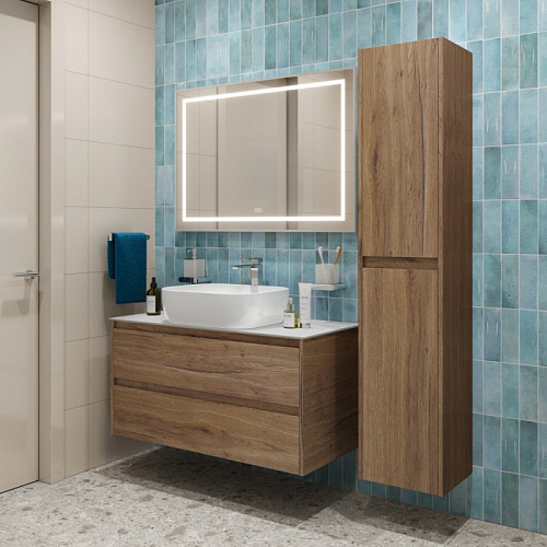 Тумба со столешницей и раковиной BelBagno KRAFT 100 kraft100rt-kepbo-1302-set подвесная KRAFT100RT-KEPBO-1302-SET Тумба со столешницей и раковиной BelBagno KRAFT 100 kraft100rt-kepbo-1302-set подвесная KRAFT100RT-KEPBO-1302-SET