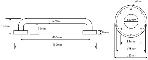 Поручень Bemeta HELP program 301100401 Поручень Bemeta HELP program 301100401