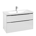 Тумба под раковину Villeroy & Boch Subway 3.0 с подсветкой Brilliant White / Brilliant White C570L1V C570L1VE Тумба под раковину Villeroy & Boch Subway 3.0 с подсветкой Brilliant White / Brilliant White C570L1V C570L1VE