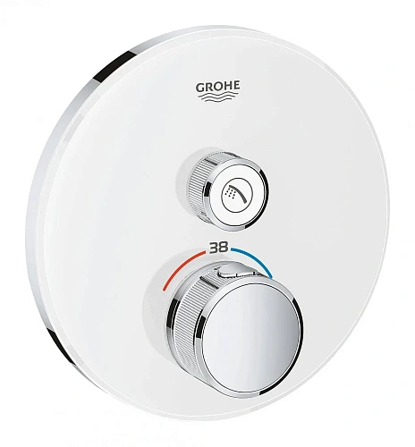Смеситель для душа GROHE Grohtherm SmartControl на 1 выход, белая луна (29150LS0) внешняя часть терм Смеситель для душа GROHE Grohtherm SmartControl на 1 выход, белая луна (29150LS0) внешняя часть терм