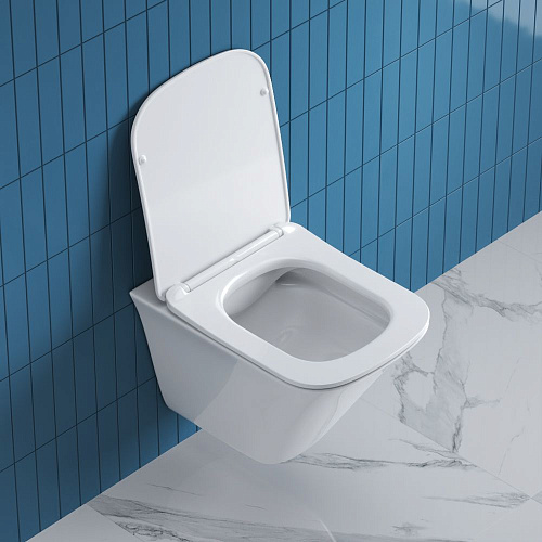 Унитаз подвесной BelBagno MARMI BB052CHR/BB052SC безободковый с сиденьем Унитаз подвесной BelBagno MARMI BB052CHR/BB052SC безободковый с сиденьем