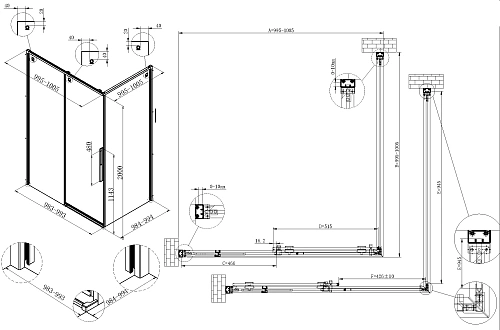 Душевой уголок Vincea Ultima VSR-7UL1010CL 1000x1000 хром, стекло прозрачное Душевой уголок Vincea Ultima VSR-7UL1010CL 1000x1000 хром, стекло прозрачное