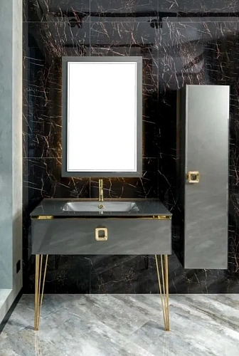 Тумба под раковину Boheme Lucido 100 см глянцевый графит 770-100-GR Тумба под раковину Boheme Lucido 100 см глянцевый графит 770-100-GR