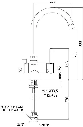 Смеситель для кухни Paffoni Stick SK190NO Смеситель для кухни Paffoni Stick SK190NO