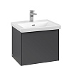 Картинка анонса товара «тумба под раковину villeroy &amp; boch subway 3.0 с подсветкой graphite / graphite c579l1vr»