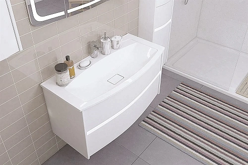 Тумба под раковину Aquaton Астера 95 белый 1A195301AS010 Тумба под раковину Aquaton Астера 95 белый 1A195301AS010