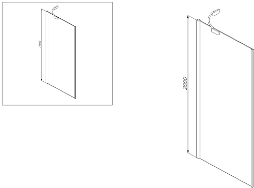Душевая перегородка AM.PM Sensation W30G-W120-200-CT-R 120 см, правая Душевая перегородка AM.PM Sensation W30G-W120-200-CT-R 120 см, правая