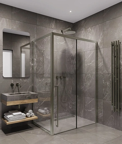 Душевой уголок Timo (T51L+T61) TDSS-150/13C-8L, раздвижная дверь 1500x2000, профиль никель, торцевое стекло TSS-1000/13C-8 1000x2000 Душевой уголок Timo (T51L+T61) TDSS-150/13C-8L, раздвижная дверь 1500x2000, профиль никель, торцевое стекло TSS-1000/13C-8 1000x2000