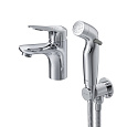 Детальная картинка товара «смеситель для раковины am.pm sunny f85c03000 с гигиеническим душем, хром»