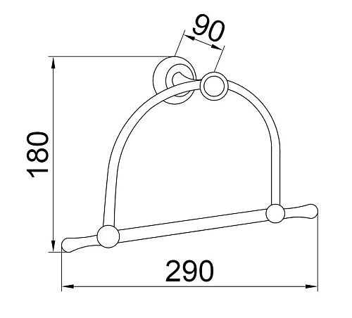 Полотенцедержатель Boheme Chiaro 10505 Полотенцедержатель Boheme Chiaro 10505