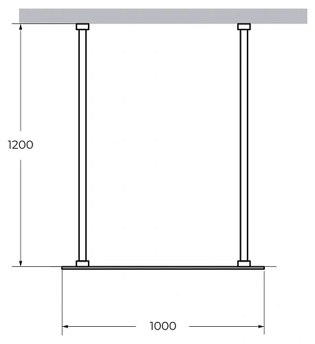 Душевая перегородка CEZARES LIBERTA-L-2-100-120-GR-NERO 100см стекло тонированное (графит), профиль черный Душевая перегородка CEZARES LIBERTA-L-2-100-120-GR-NERO 100см стекло тонированное (графит), профиль черный